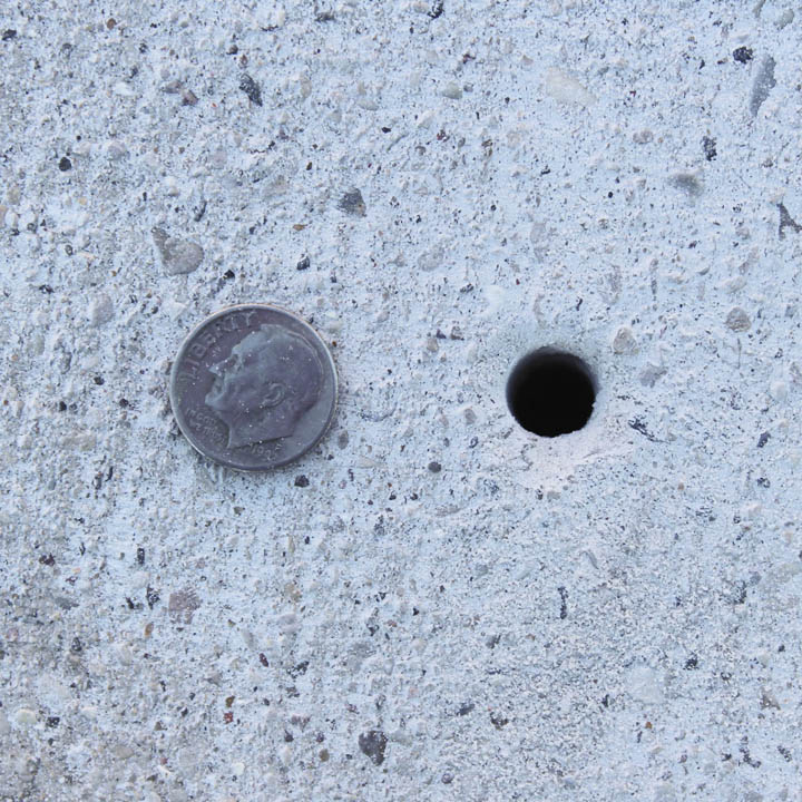 Concrete Leveling Drill hole size